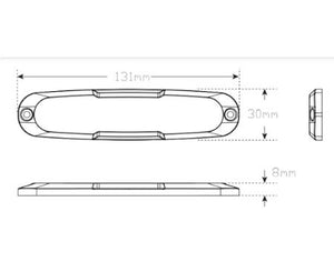 LED Autolamps 12ARM-2 Stop/Tail & Indicator Lamps - Pair