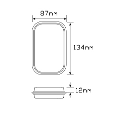 LED Autolamps 131CRM Rectangle Clear Lens dimensions
