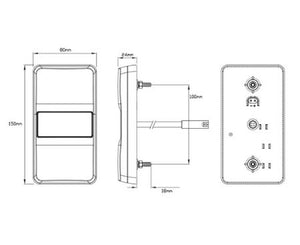LED Autolamps 150BAR2 12 Volt Stop/Tail & Indicator Lamps - Pair