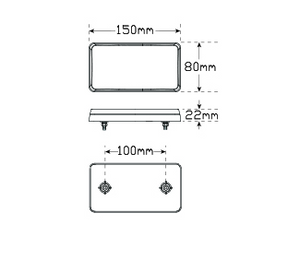 LED Autolamps 151BAR2 dimensions