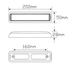LED Autolamps 200BWM dimensions