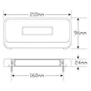 LED Autolamps 210BARLP2 Stop/Tail/Indicator/Licence Lamp w/ Reflector