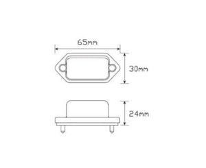 LED Autolamps 30BLM Licence Plate Lamps 12/24 Volt - Pair