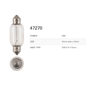 Narva 12V Festoon Globes Box of 10 - Various sizes