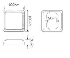 LED Autolamps 80WM dimensions