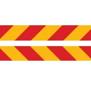 Aluminium Rear Marker Signs 800 x 100mm Class 1 - Pair