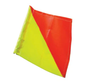 Nylon Warning Flag Red / Yellow with Pole - CIXT115/P