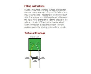 LED Autolamps Resistors - Pair - LR12/2 or LR24/2