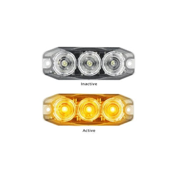LED Autolamps 120033AM Amber Emergency Lamp SAEJ595 Class 1 - Each