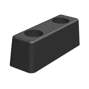 Rubber Bump Stop Buffer Moulded - 195mm Long, 2 Bolt