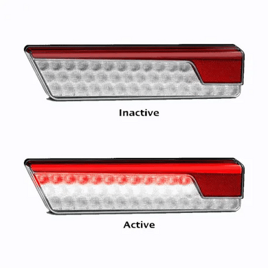 LED Autolamps 355 Series Chrome Stop/Tail, Sequential Indicator & Reverse Lamps - Pair
