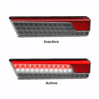 LED Autolamps 355 Series Black Stop/Tail, Sequential Indicator & Reverse Lamps - Pair