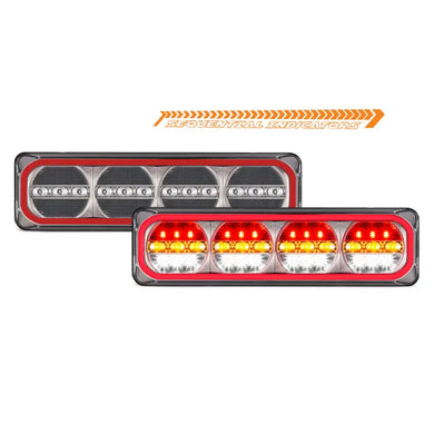 LED Autolamps 520 Series Maxilamps Stop/Tail/Sequential Indicator & Reverse - Pair