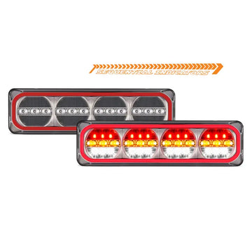LED Autolamps 520 Series Maxilamps Stop/Tail/Sequential Indicator & Reverse - Pair