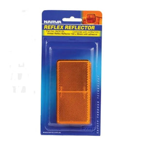 Narva Pair of Amber Stick-on Reflex Reflectors 105x55mm - 84061BLNA