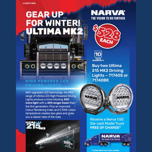 Narva Ultima 215 MK2 LED Driving Light Kit - Black or Light Satin