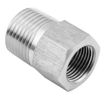 Steel Metric Female to Male Imperial NPT Adapter