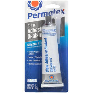 Permatex Clear RTV Silicone Adhesive Sealant - Various Sizes