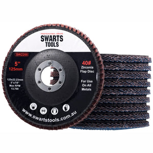 Swarts Tools 5 Inch Zirconia Flap Disc for Grinder - Each