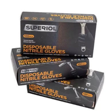 Superiol Disposable Nitrile Gloves - 100 Pack