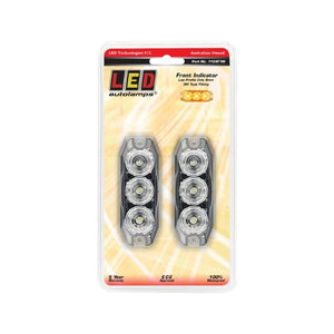 LED Autolamps 11CAT1M-2 Clear Lens Front Indicator Lamps - Pair
