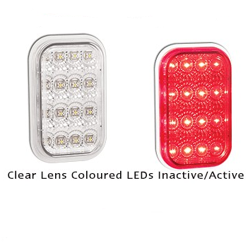 LED Autolamps 131CRM Rectangle Clear Lens