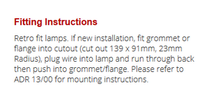 LED Autolamps 131CAM fitting guide