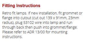 LED Autolamps 133RMG fitting guide