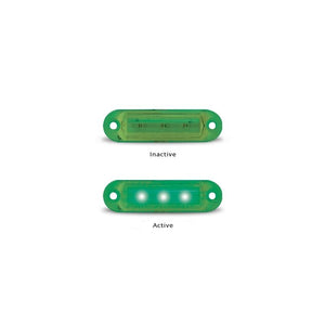 LED Autolamps 16G12-2 12V Green Courtesy Lamps - Pair