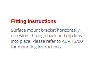 LED Autolamps 200BWM fitting guide