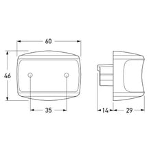 Hella DuraLED Red/Amber Side Marker Lamp with DT Connector - 2073HE