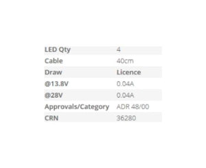 LED Autolamps 35CLM Licence Plate Lamp 12/24 Volt - Each