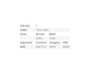 LED Autolamps 42RM Rear End Outline Marker - Each