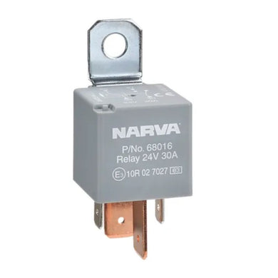 Narva 24V 30A Normally Open 4 Pin Relay W/ Resistor - 68016BLNA