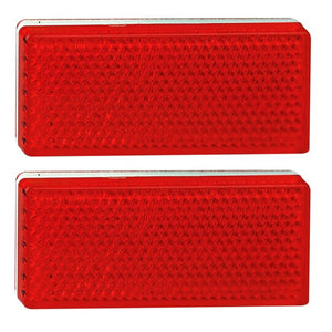 LED Autolamps 7030R Red Stick On 70 x 30mm Reflectors - Pair