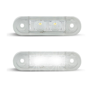 LED Autolamps 7922WM2 White Front End Outline Marker - Pair