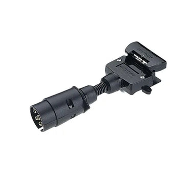 Narva 7 Pin Large Round Socket to 7 Pin Flat Plug - 82235BLNA