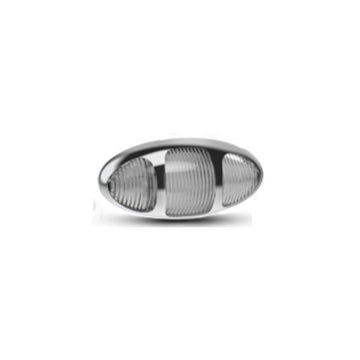 LED Autolamps 97CARIM Amber/Red Side Marker/Side Direction Indicator - Chrome