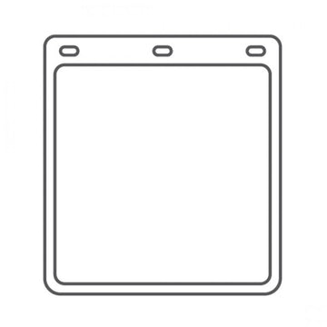 White Rubber Antispray Mudflap 9 x 10