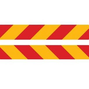 Aluminium Rear Marker Signs 800 x 100mm Class 1 - Pair