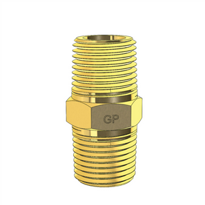 Brass Straight Connector Hex Nipple Imperial NPT