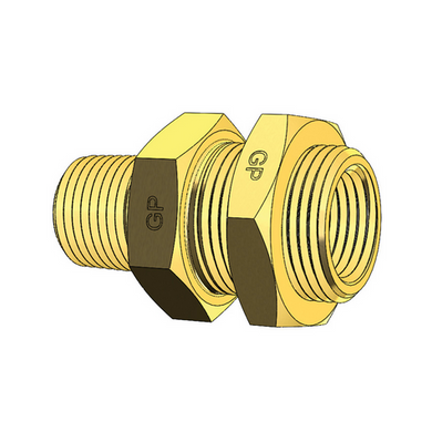 Steel Bulkhead Connector with 3/4 BSP Male Mounting Bolt