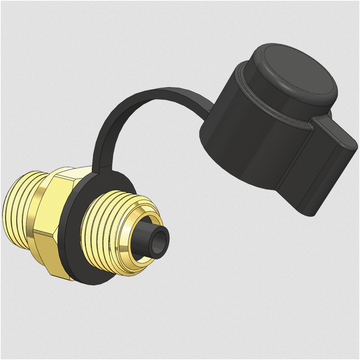 3/8 NPT to M16 Test Point Fitting With Cap