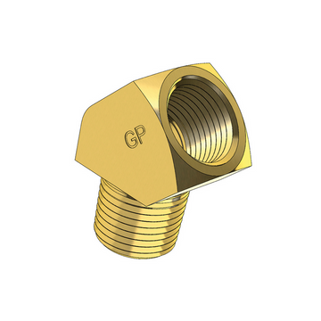 Brass Male to Female Imperial NPT Thread 45 Degree Connector