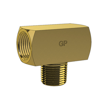 Brass Branch Tee Female NPT / Male NPT / Female NPT
