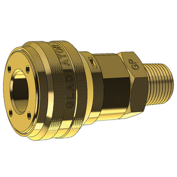 Female Trailer Coupling, Male Thread - Non-sealing