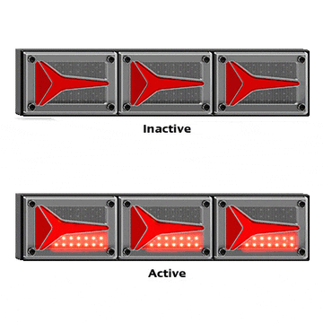 LED Autolamps 595 Series Stop/Tail & Sequential Indicator - Pair